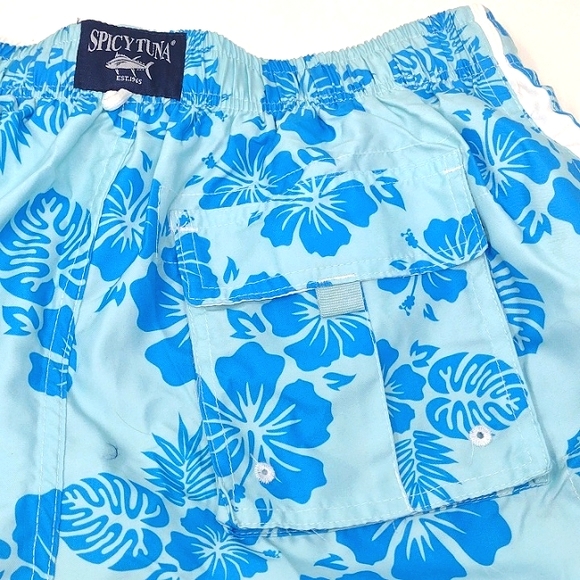 Spicy Tuna Men's Cargo Swim Trunk - Picture 3 of 9